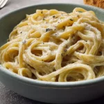 Creamy Garlic Pasta Ready to Serve