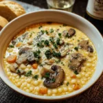Creamy Mushroom & Pearl Couscous Soup - Comfort in a Bowl