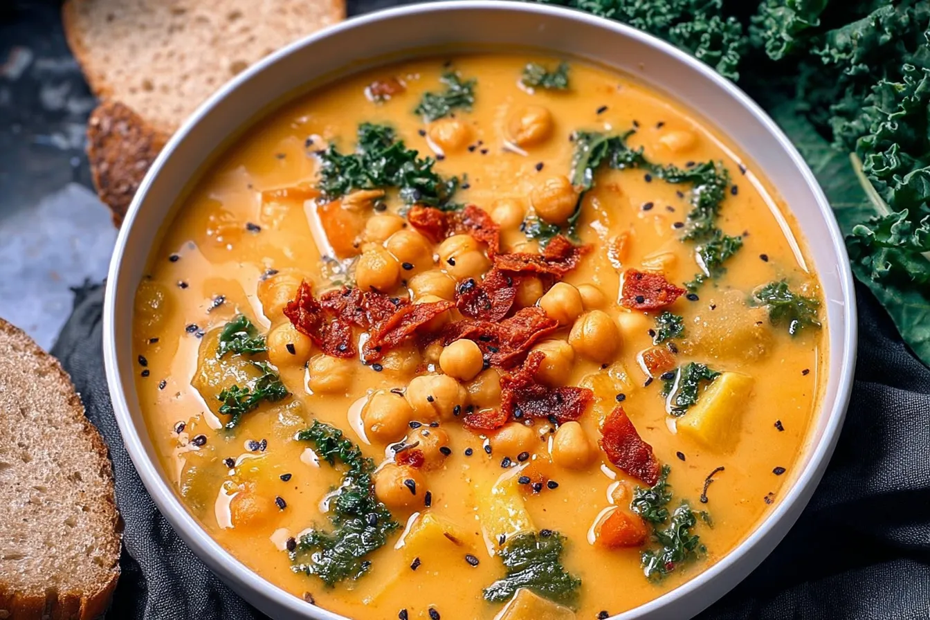 Creamy Tuscan Chickpea Soup - Cozy Comfort Food