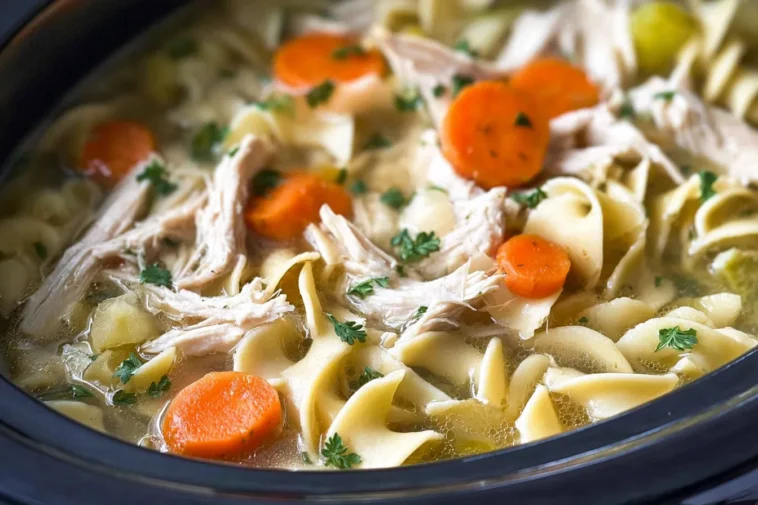 Crock-Pot Chicken Noodle Soup in a Bowl