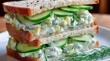 Delicious Cucumber Salad Sandwiches