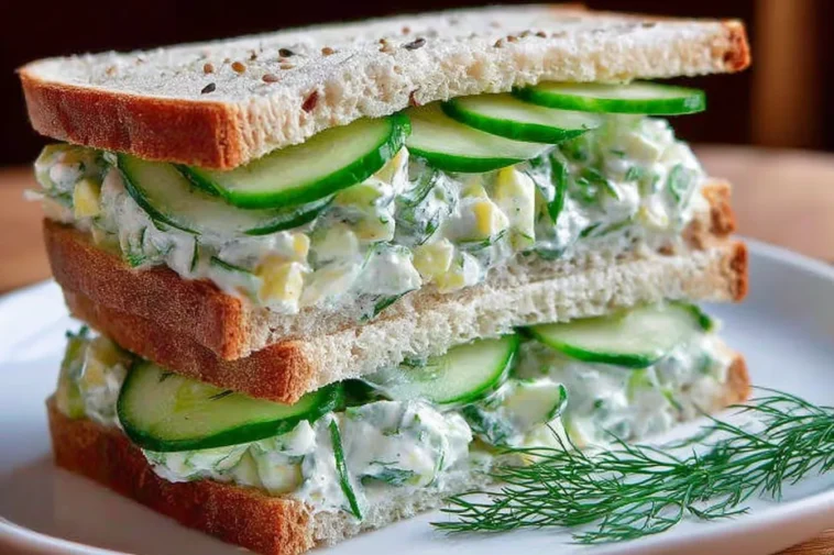Delicious Cucumber Salad Sandwiches
