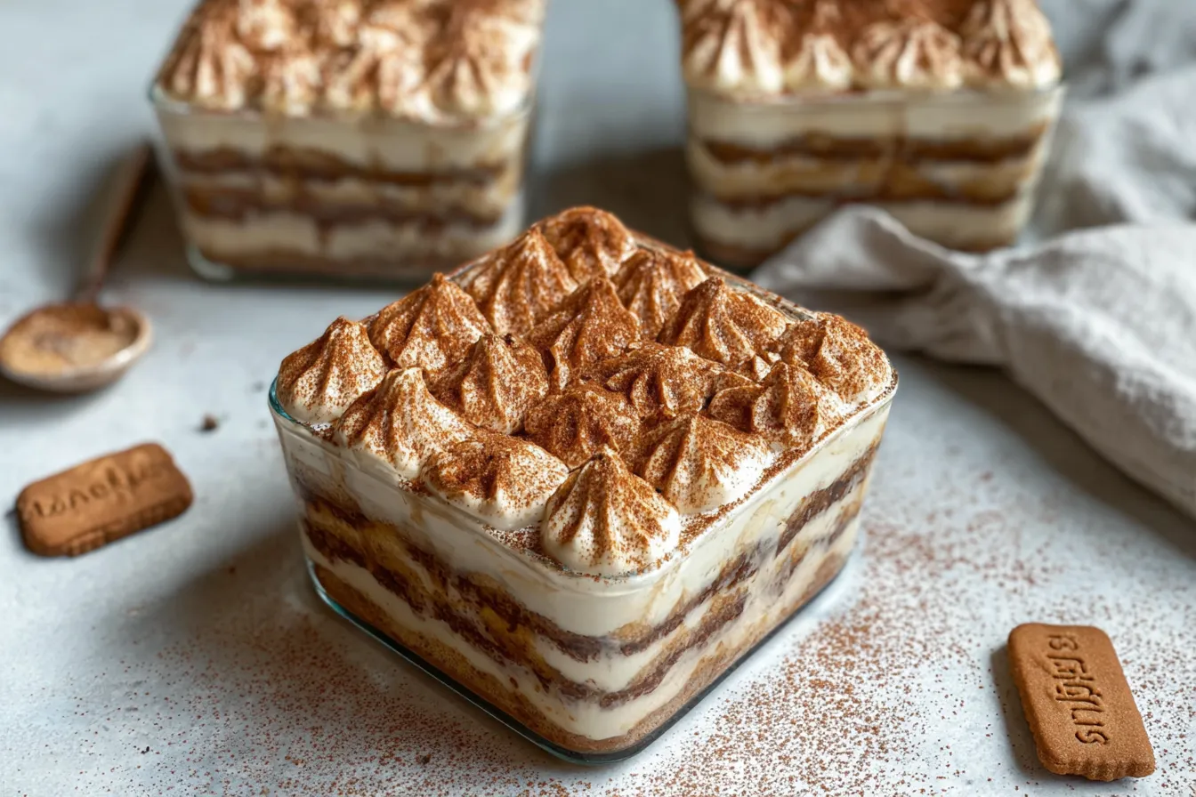 Easy Biscoff Tiramisu: Irresistibly Simple Dessert Delight 3 Easy Biscoff Tiramisu Finished Dish