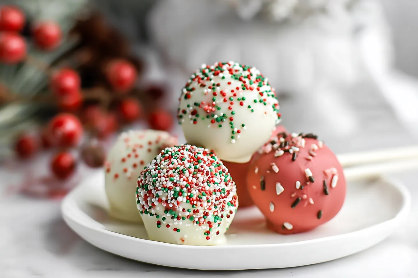 Easy Christmas Cake Pops Recipe
