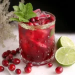 Colorful Easy Holiday Mocktail in Festive Glasses