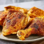 Easy Shake and Bake Chicken on a Serving Platter