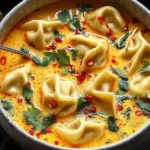 Delicious Easy Thai Coconut Curry Dumpling Soup