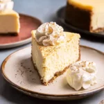 Eggnog Cheesecake Slice on Plate