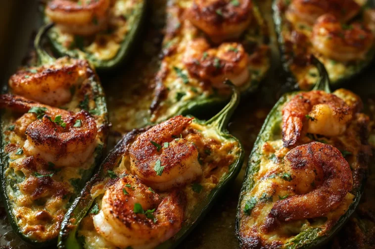 Fiery Cajun Shrimp Stuffed Jalapeños Ready to Serve