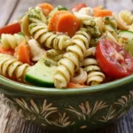 Colorful Garden Pasta Salad Ready to Serve