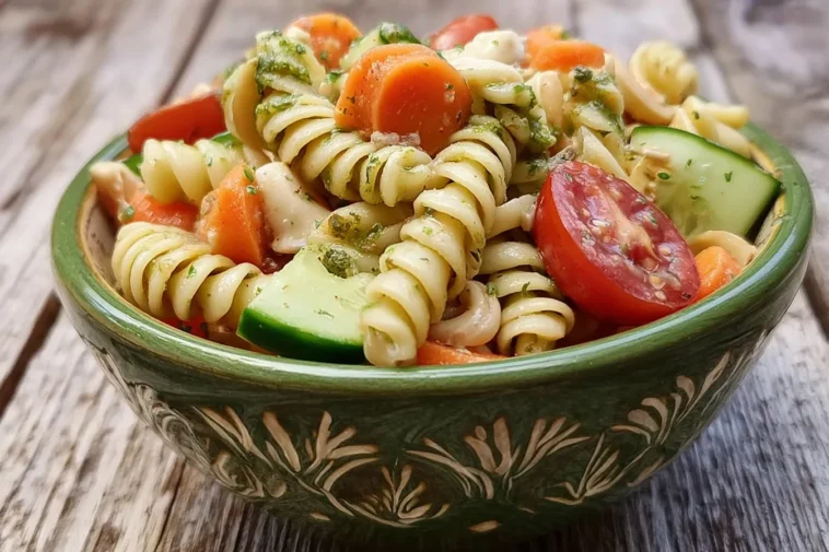 Colorful Garden Pasta Salad Ready to Serve