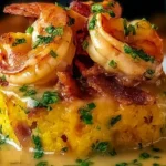 Garlic Shrimp Mofongo Dish