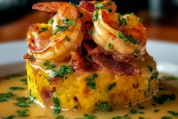Garlic Shrimp Mofongo Dish