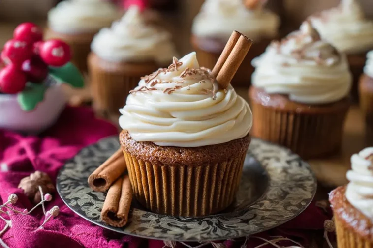Delicious Gingerbread Cupcakes with Creamy Frosting
