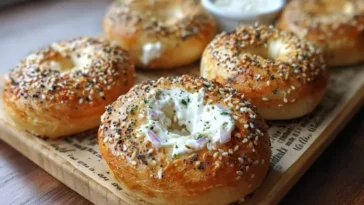 Delicious Greek Yogurt Bagels with Greek Yogurt Sauce