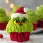 Colorful Grinch Cupcakes for the Holidays