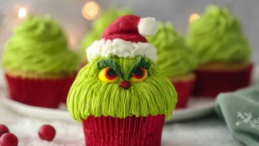 Colorful Grinch Cupcakes for the Holidays