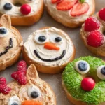 Holiday Bagel Faces: Snowman, Reindeer & Wreath Ideas