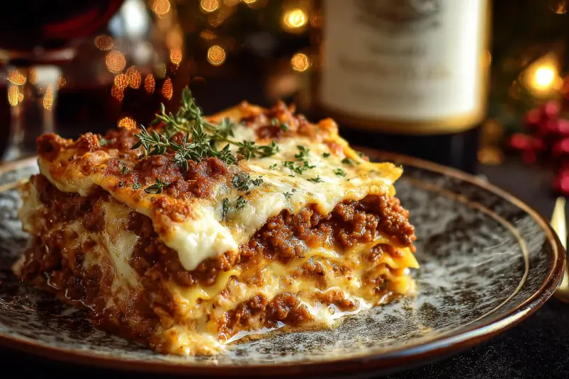 Holiday Christmas Lasagna Recipe - Deliciously Festive Layered Dish