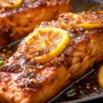 Honey-Garlic Glazed Salmon on Plate