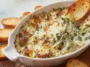 Delicious Hot Spinach Artichoke Dip Served Warm