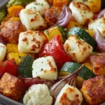 Irresistible Sheet Pan Halloumi and Veggies Ready to Serve