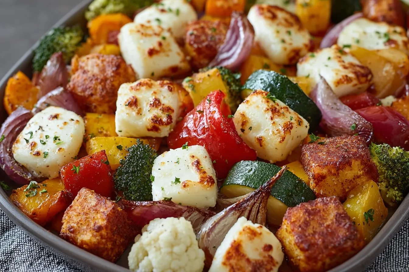 Irresistible Sheet Pan Halloumi and Veggies Recipe Made Easy 3 Irresistible Sheet Pan Halloumi and Veggies Ready to Serve