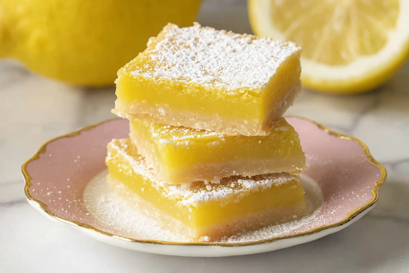 Lemon Bars Freshly Baked