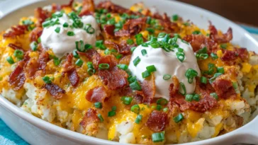 Delicious Loaded Baked Potato Casserole Ready to Serve