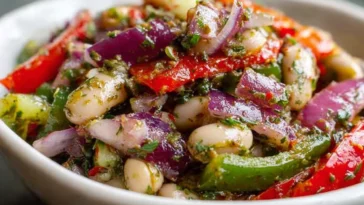 Marinated Za’atar Bean Salad – Colorful Mediterranean Side Dish