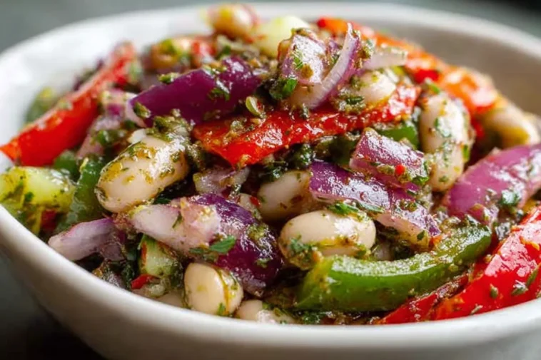 Marinated Za’atar Bean Salad – Colorful Mediterranean Side Dish