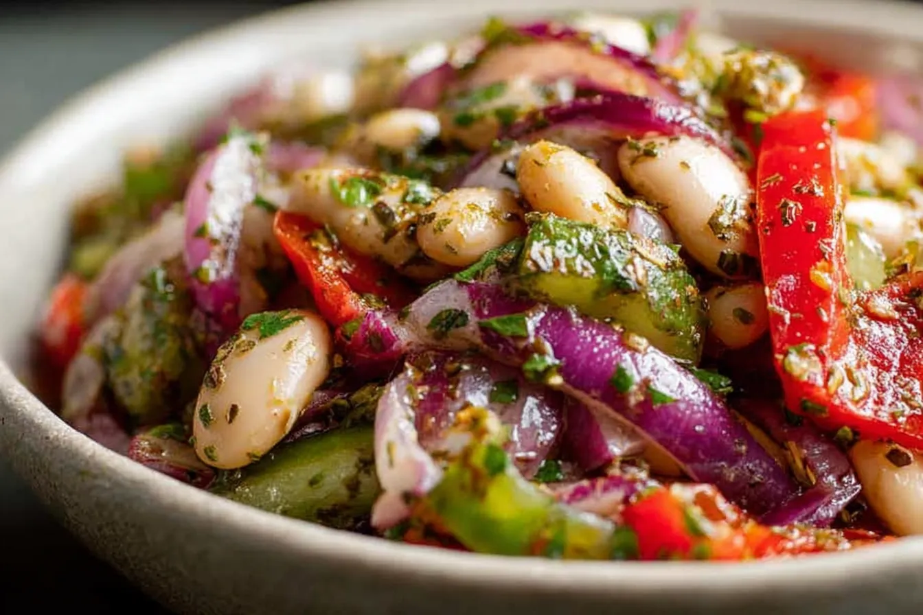 Marinated Za’atar Bean Salad – Easy Healthy Mediterranean Side Dish Recipe