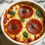 Melt-in-Your-Mouth Low-Carb Cottage Cheese Pizza Bowls on Plate