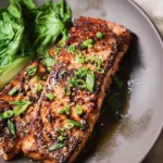 Delicious Miso Butter Salmon Plated for Dinner