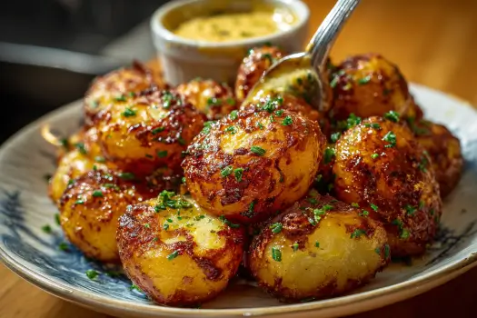 Crispy Mustard Potato Poppers Recipe