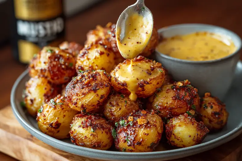 Crispy Mustard Potato Poppers Recipe