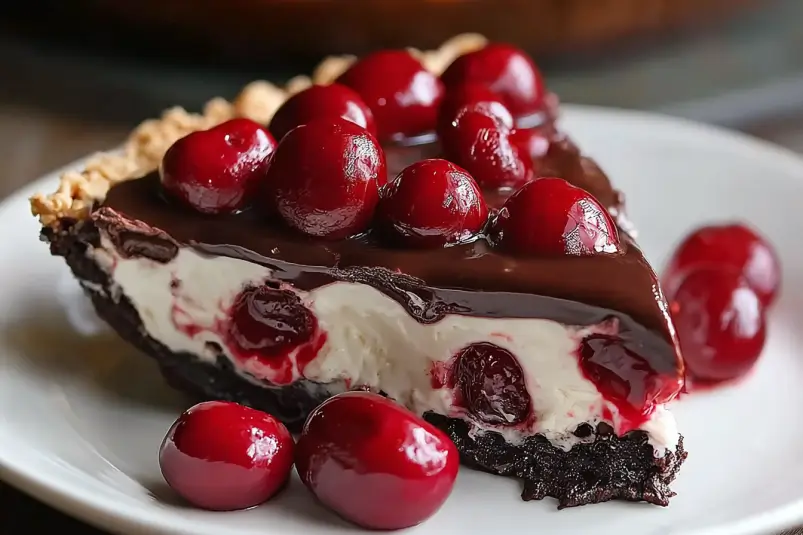 no bake chocolate cherry pie easy dessert recipe 2 1