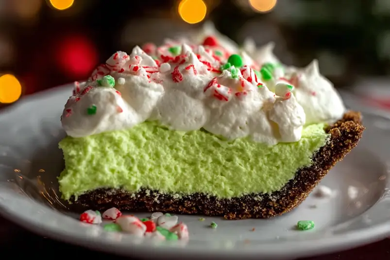 No Bake Grinch Pie - Holiday Dessert Delight