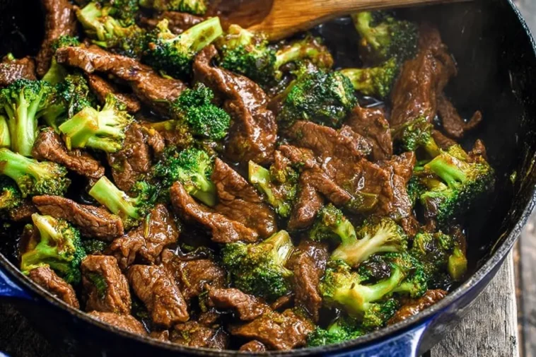 One-Pan Beef & Broccoli Recipe in a Skillet