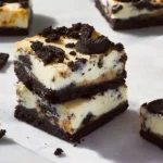 Oreo Cheesecake Bars Freshly Baked