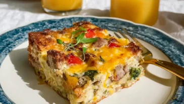 Delicious Overnight Breakfast Casserole Ready to Serve