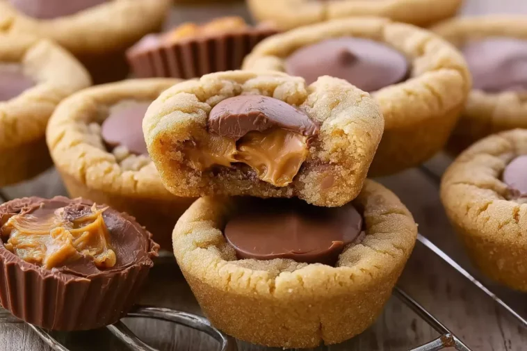 Delicious Peanut Butter Cup Cookies Freshly Baked