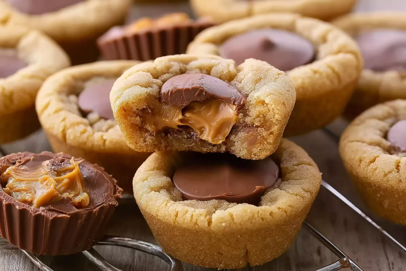 Delicious Peanut Butter Cup Cookies Freshly Baked