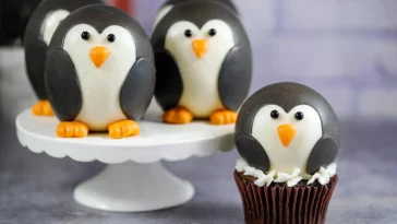 Cute Penguin Cupcakes Ready to Delight