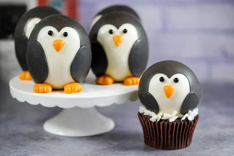 Cute Penguin Cupcakes Ready to Delight