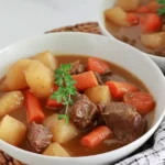 Delicious Pressure Cooker Beef Stew in a Bowl