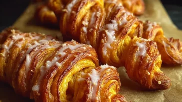 Pumpkin Puff Pastry Twists Freshly Baked