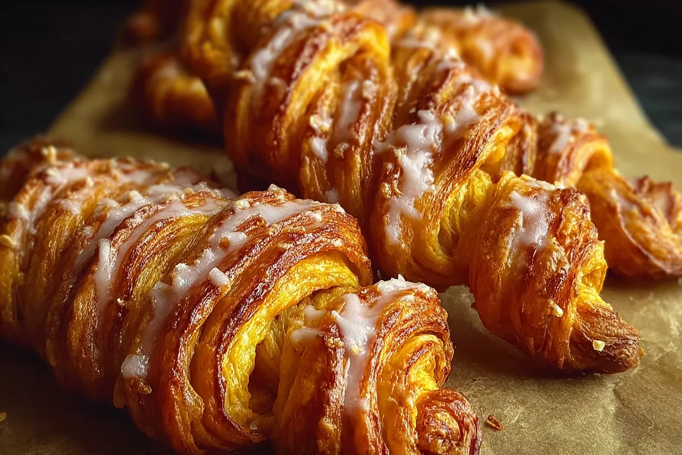 Pumpkin Puff Pastry Twists – Irresistibly Delicious! 3 Pumpkin Puff Pastry Twists Freshly Baked
