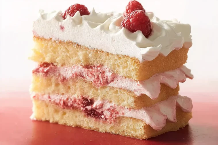 Raspberry-Cream Layer Cake with Fresh Berries