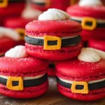 Santa Claus Macarons Festive Display